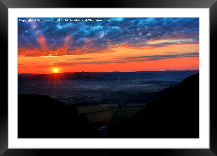  Sunrise over Castleton Framed Mounted Print by Neil Ravenscroft