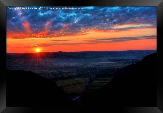  Sunrise over Castleton Framed Print by Neil Ravenscroft