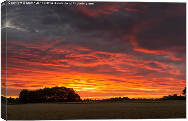  Sundown over Tilney Canvas Print by K7 Photography