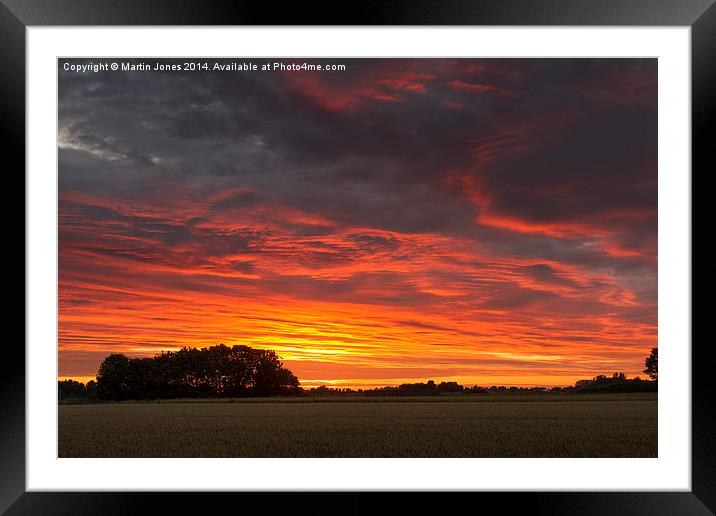  Sundown over Tilney Framed Mounted Print by K7 Photography
