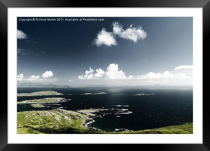 Kerry Coast Framed Mounted Print by Richard Muller