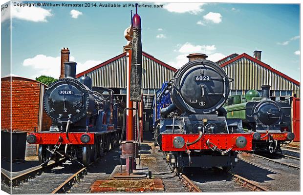 Didcot Engine Shed Canvas Print by William Kempster