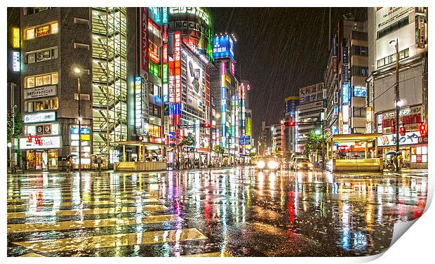  Ikebukuro Japan Tokyo Print by Clive Eariss