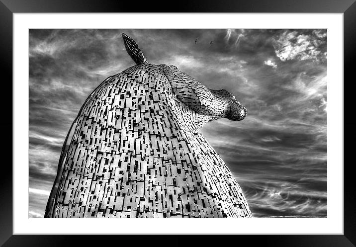  Reach for the sky Kelpies Framed Mounted Print by jim scotland fine art