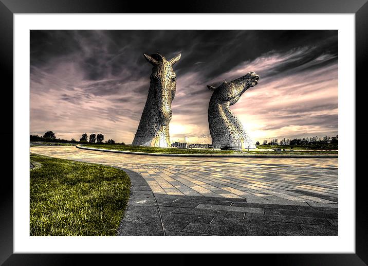  Kelpies the road in Framed Mounted Print by jim scotland fine art