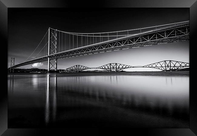  The Bridges at Sunset Framed Print by Kevin Ainslie