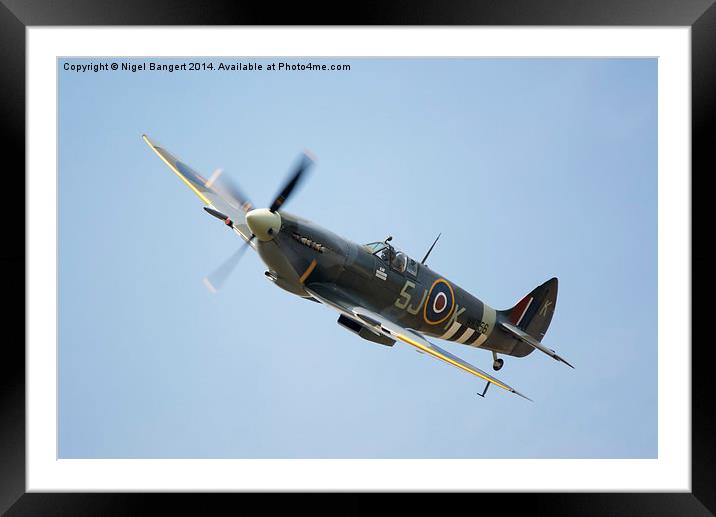  BBMF Spitfire MK356 Framed Mounted Print by Nigel Bangert