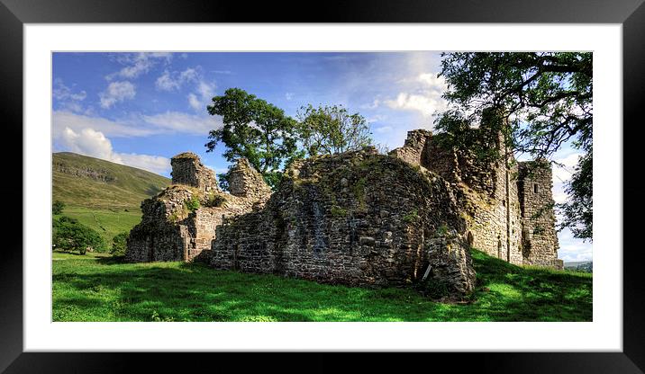 Pendragon Castle Ruin Framed Mounted Print by Tom Gomez