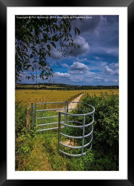 Kissing Gate Framed Mounted Print by Phil Wareham