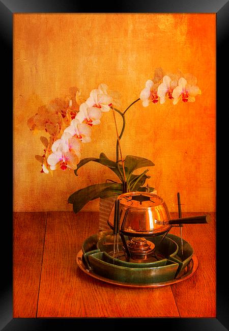 Orchid and Copper Fondue Framed Print by Brian Roscorla