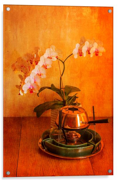 Orchid and Copper Fondue Acrylic by Brian Roscorla