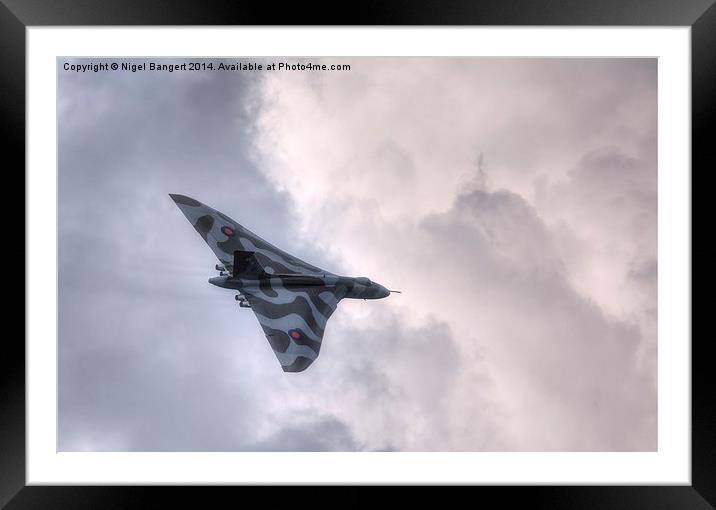  Avro Vulcan XH558  Framed Mounted Print by Nigel Bangert
