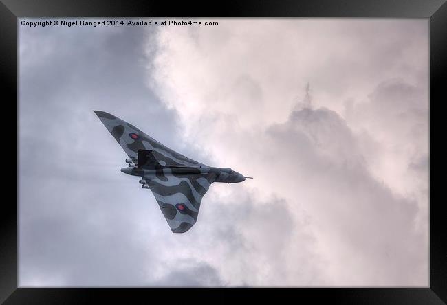  Avro Vulcan XH558  Framed Print by Nigel Bangert