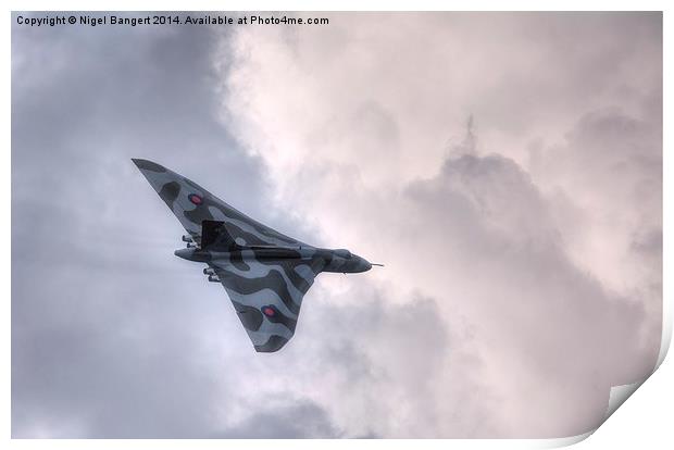  Avro Vulcan XH558  Print by Nigel Bangert