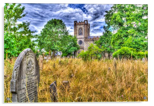  Dagenham Village Church Essex England Acrylic by David Pyatt
