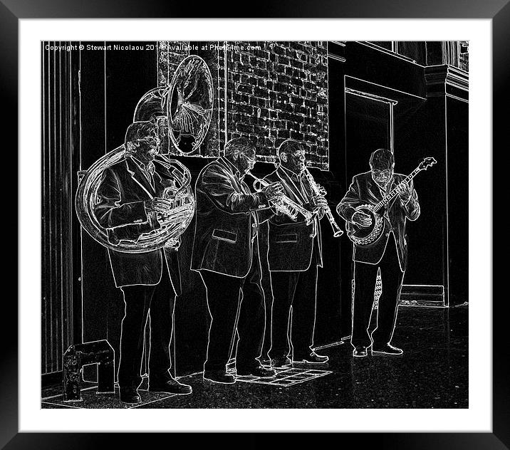  The Band Plays on Framed Mounted Print by Stewart Nicolaou