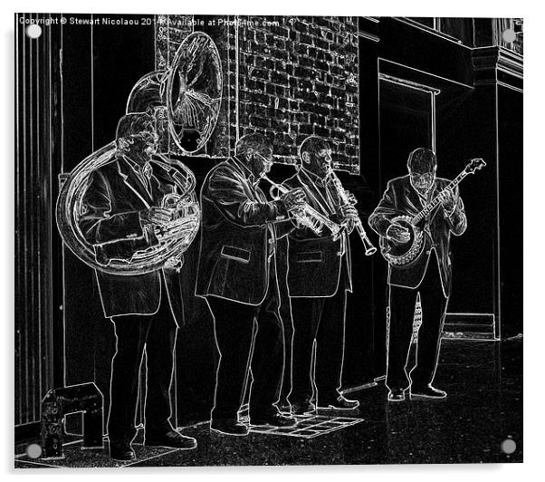 The Band Plays on Acrylic by Stewart Nicolaou
