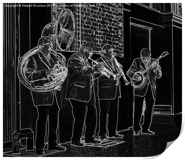  The Band Plays on Print by Stewart Nicolaou