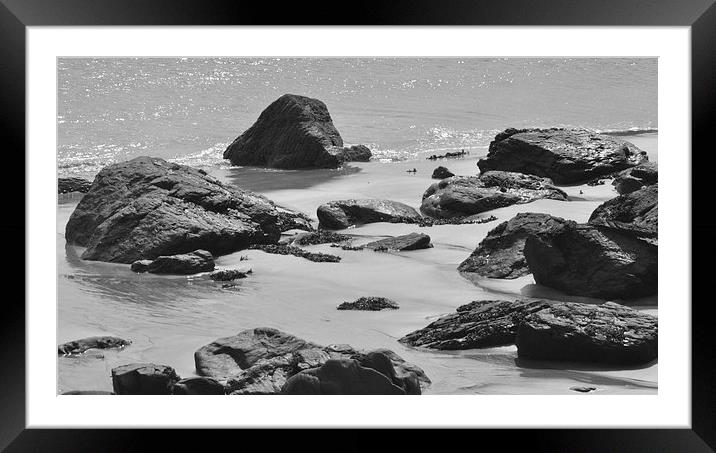  Rocky Beach Framed Mounted Print by Matt Hill