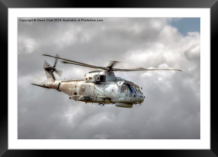  Royal Navy Merlin Framed Mounted Print by Steve H Clark