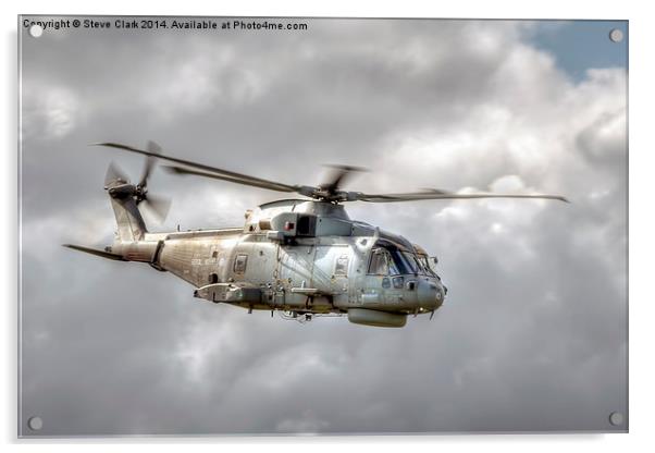  Royal Navy Merlin Acrylic by Steve H Clark