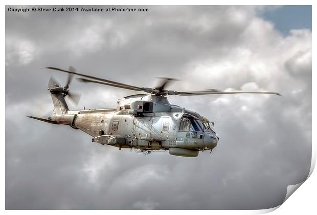  Royal Navy Merlin Print by Steve H Clark