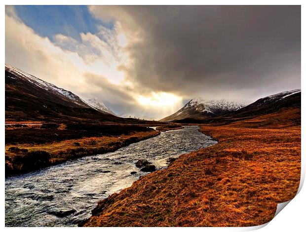 By The A93 Print by Mark Pritchard