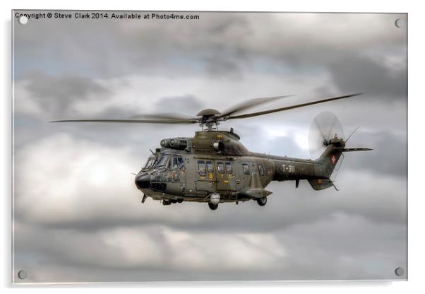  Swiss Air Force Super Puma Acrylic by Steve H Clark