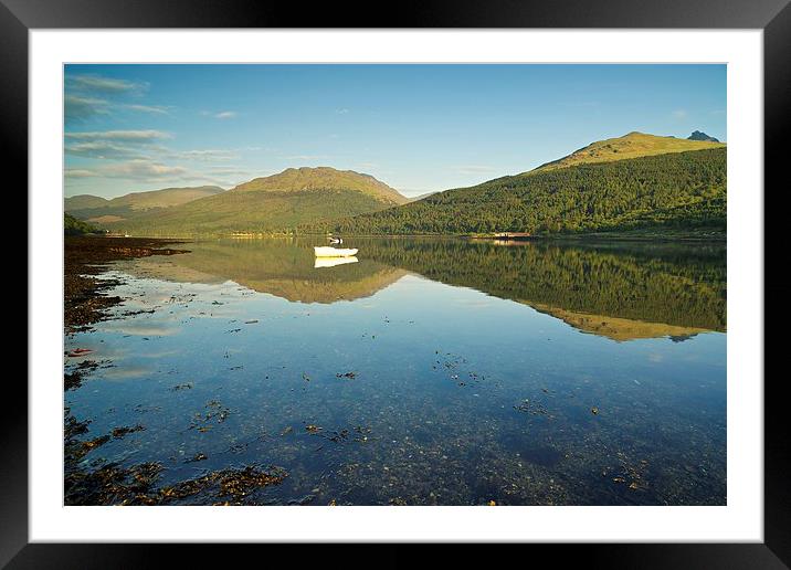  Loch Long reflections  Framed Mounted Print by Stephen Taylor