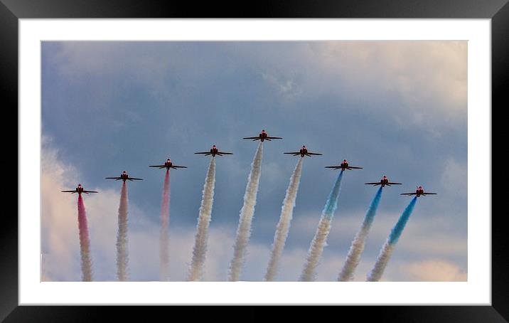 The Royal Air Force Red Arrows  Framed Mounted Print by J Biggadike