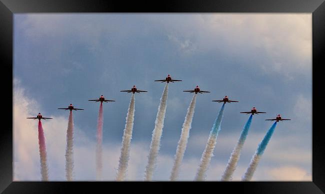 The Royal Air Force Red Arrows  Framed Print by J Biggadike