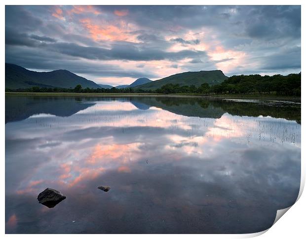  A Firey sky above Loch Awe Print by Stephen Taylor