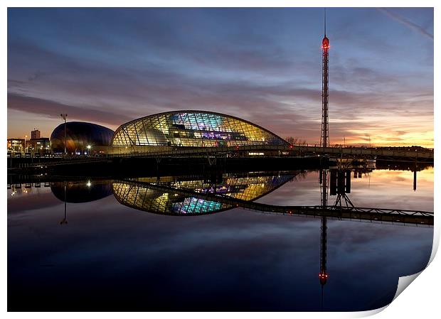  Glasgow science centre Print by Stephen Taylor