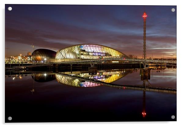 Glasgow science centre Acrylic by Stephen Taylor