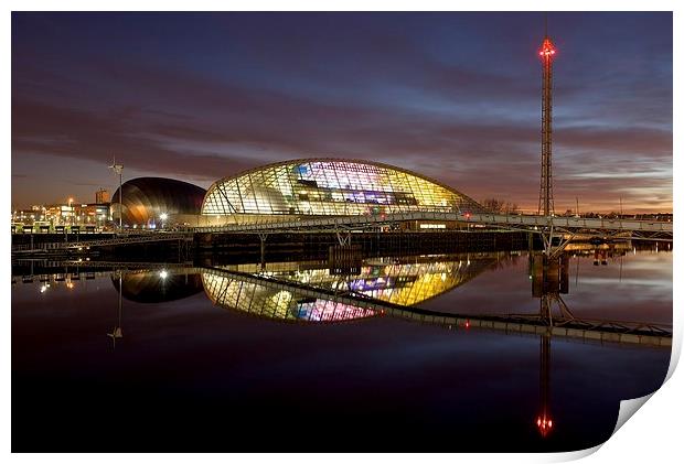 Glasgow science centre Print by Stephen Taylor