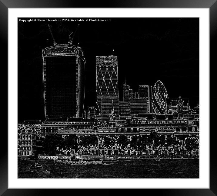  The City Framed Mounted Print by Stewart Nicolaou