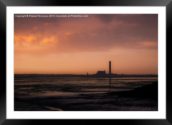 Sunset at Riverside Country Park Framed Mounted Print by Stewart Nicolaou