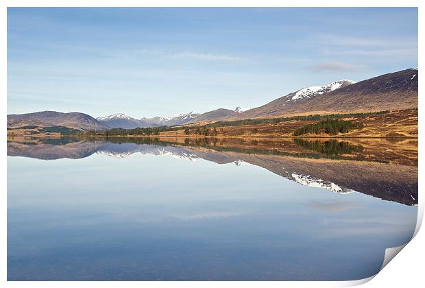  Loch Tulla reflections Print by Stephen Taylor