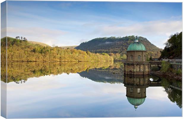 Caban Coch straining tower, Elan Valley Canvas Print by Stephen Taylor