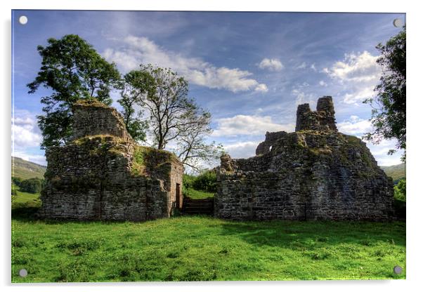 Pendragon Castle, Cumbria Acrylic by Tom Gomez