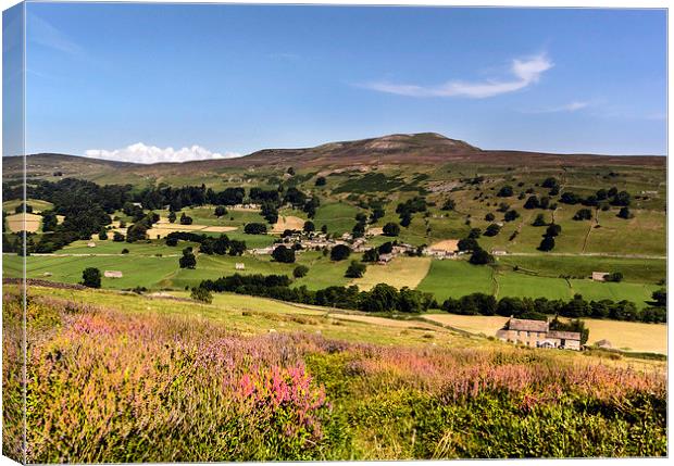  Healeugh and Claver Hill in North Yorkshire Canvas Print by Neil Young
