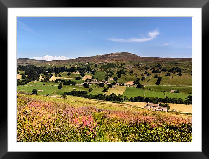  Healeugh and Claver Hill in North Yorkshire Framed Mounted Print by Neil Young