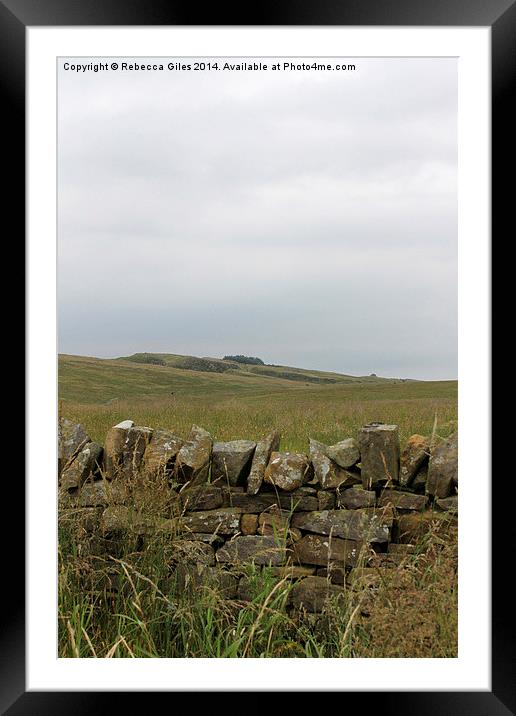  Hadrian's Wall Framed Mounted Print by Rebecca Giles