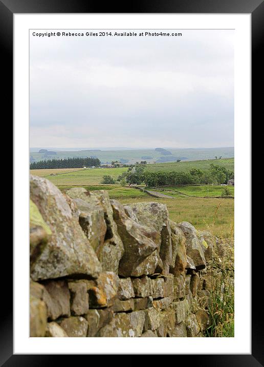 Hadrian's Wall Framed Mounted Print by Rebecca Giles
