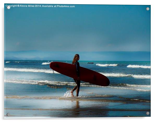  take time to surf Acrylic by Alexia Miles