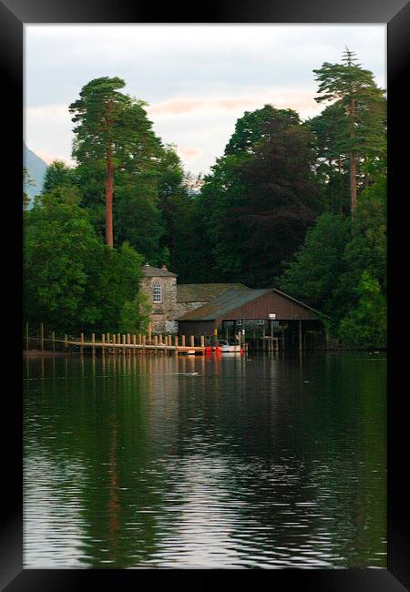  House on the lake Framed Print by yvette wallington