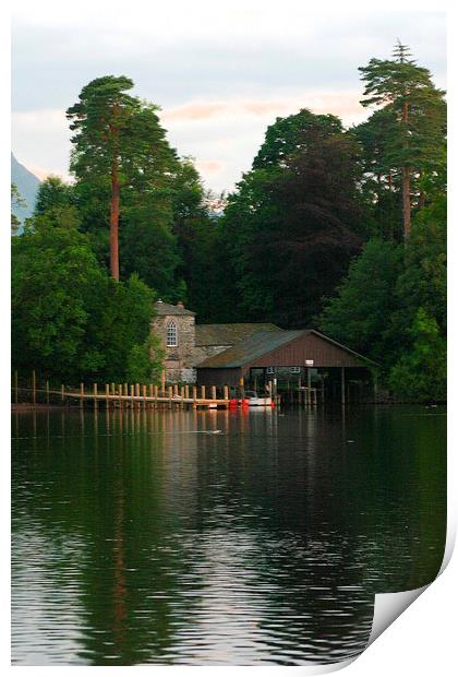  House on the lake Print by yvette wallington