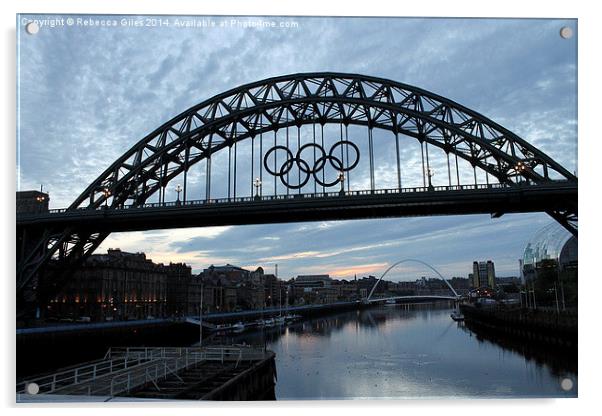  Bridge over the Tyne Acrylic by Rebecca Giles
