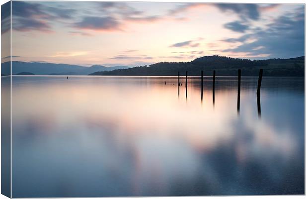  Sunrise at Duck Bay, Loch Lomond Canvas Print by Stephen Taylor