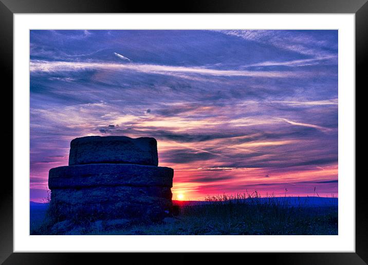  Hartshead Pike Sunset Framed Mounted Print by Andy Smith